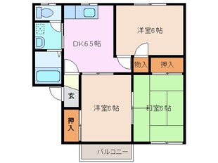 エステート阿倉川Ａ棟の物件間取画像